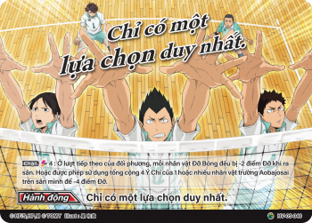 Chỉ có một lựa chọn duy nhất.